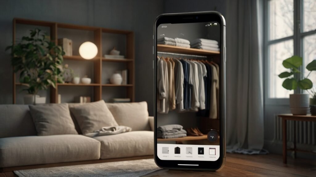 exemplo de looks planejados no app de organização de roupas